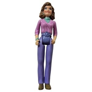 Playskool People in my Neighborhood Woman wavy light brown hair 80's style 5 1/2